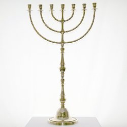 Holyland Marketplace - Brass Menorah Holyland Marketplace