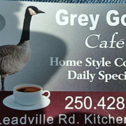 Grey Goose Cafe - Their card