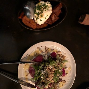 Tango Nuevo - Sky view of the beet salad and patatas bravas. - Tapas/Small Plates Near Me - Kingston, Ontario Tango Nuevo - Sky view of the beet salad and patatas bravas. - Tapas/Small Plates Near Me - Kingston, Ontario