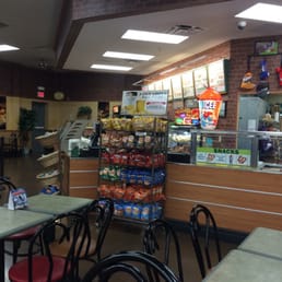 the interior of a fast food restaurant the interior of a fast food restaurant