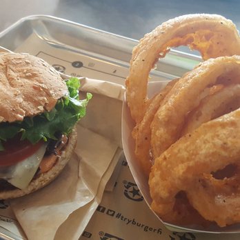 BurgerFi - veggie burger & onion rings - Burgers Near Me - Peachtree Corners, Georgia BurgerFi - veggie burger & onion rings - Burgers Near Me - Peachtree Corners, Georgia