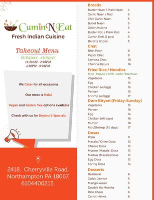 Menu photo 4 Cumin N Eat Northampton, PA