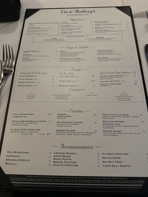 Menu photo 1 Vic & Anthony's Steakhouse Lake Charles, LA Menu photo 1 Vic & Anthony's Steakhouse Lake Charles, LA