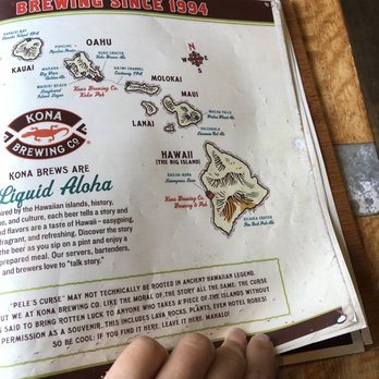 Kona Brewing - Menu looking grimy - Pubs Near Me - Honolulu, Hawaii