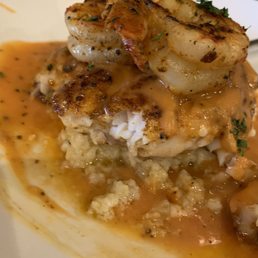 Fish and grits with tomato gravy!