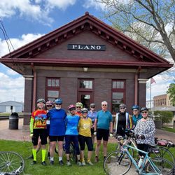 Cielito Mexican Restaurant - Group photo at nearby Metra stop.