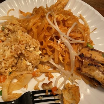 Thai BBQ House - Pad Thai and crab fried rice - Salad Near Me - Petaluma, California Thai BBQ House - Pad Thai and crab fried rice - Salad Near Me - Petaluma, California