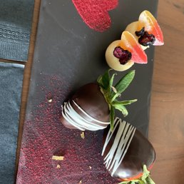We checked in for valentines and received this in our hotel room with a handwritten welcome message We checked in for valentines and received this in our hotel room with a handwritten welcome message
