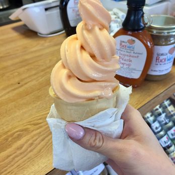 Georgia Peach World - Peach soft serve ice cream! - Specialty Food Near Me - Townsend, Georgia