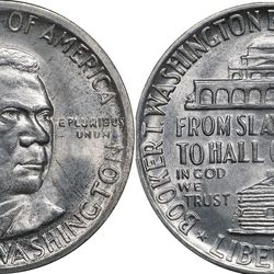 OC Rare Coin & Bullion - 1948 S 50C Booker T Washington BTW Classic Commemorative Silver Half Dollar.  These  Early Classic Silver Commems were minted from 1892-1954