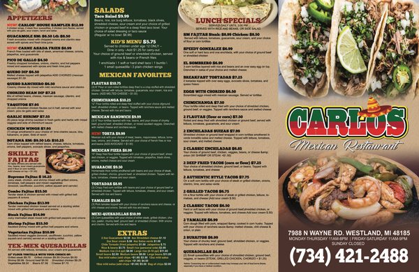 Menu photo 7 Carlos Mexican Restaurant Westland, MI Menu photo 7 Carlos Mexican Restaurant Westland, MI