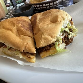 Taquerias Sandy's - Al pastor torta - Food Trucks Near Me - Crest Hill, Illinois Taquerias Sandy's - Al pastor torta - Food Trucks Near Me - Crest Hill, Illinois