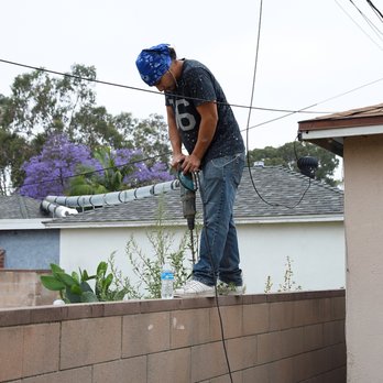 Nicks Vinyl Fence - Drilling some holes for anchoring - Fences & Gates Near Me - Montebello, California Nicks Vinyl Fence - Drilling some holes for anchoring - Fences & Gates Near Me - Montebello, California