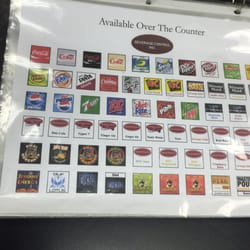 Beverage Control - Syrups they have for fountain machines. This is only half of what they got on here. A lot of options.