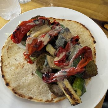 Fig & Olive Cafe - Veggie falafel pita - Mediterranean Near Me - Jensen Beach, Florida Fig & Olive Cafe - Veggie falafel pita - Mediterranean Near Me - Jensen Beach, Florida