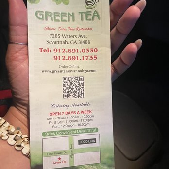 Green Tea Restaurant - Menu - Chinese Near Me - Savannah, Georgia