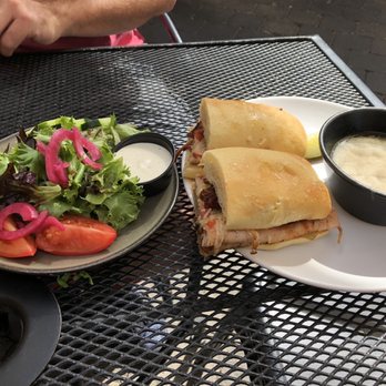 Sunriver Brewing Co - Galveston Pub - Turkey dip sandwich and salad - Brewpubs Near Me - Bend, Oregon Sunriver Brewing Co - Galveston Pub - Turkey dip sandwich and salad - Brewpubs Near Me - Bend, Oregon