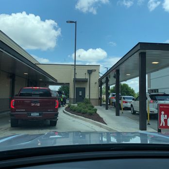 Chick-fil-A - ows a red truck at a gas station - Fast Food Near Me - Spartanburg, South Carolina