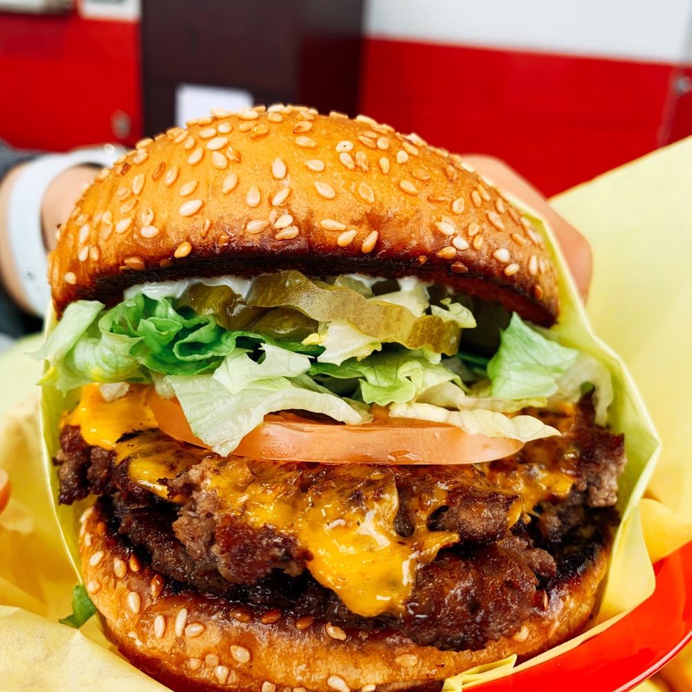 Sky Rocket Burger-Dallas - DBL Burger W/Cheese - Burgers Near Me - Dallas, Texas Sky Rocket Burger-Dallas - DBL Burger W/Cheese - Burgers Near Me - Dallas, Texas