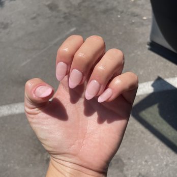 Bliss Nail Spa - French w pink sparkly tips - Nail Salons Near Me - Dallas, Texas Bliss Nail Spa - French w pink sparkly tips - Nail Salons Near Me - Dallas, Texas