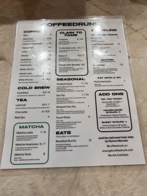 Menu photo 1 CoffeeDrunk Long Beach, CA Menu photo 1 CoffeeDrunk Long Beach, CA