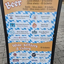 Elk Grove Oktoberfest - Drink menu