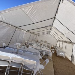 20x60 canopy and tables and chairs