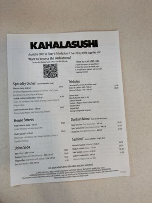 Menu photo 3 Kahala Sushi Honolulu, HI Menu photo 3 Kahala Sushi Honolulu, HI