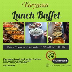 Karuwaa Nepali & Indian Cuisine - Lunch Buffet Mon-Sat 11:30 AM to 2:30 PM