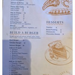 Bella Noche - Menu