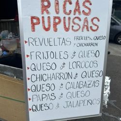 Ricas Pupusas Salvadoreñas - Their menu!