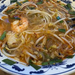 Hu Tieu My Tho Thit Tom Muc Gan (Shrimp - Squid - Pork Liver Noodle Soup) Hu Tieu My Tho Thit Tom Muc Gan (Shrimp - Squid - Pork Liver Noodle Soup)