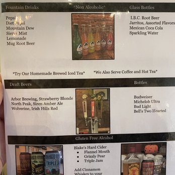 Frank's Place - Drink menu - Pizza Near Me - Manchester, Michigan