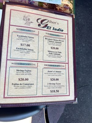 Menu photo 4 Gilbert's El Indio Restaurant Santa Monica, CA Menu photo 4 Gilbert's El Indio Restaurant Santa Monica, CA