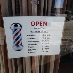 Debonaire Men's Salon - Business hours for debonair men's salon.