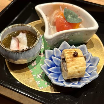 Hinata - Ocean Trout, Eel-Rolled Egg Omelet, and Okinawa Silky Seaweed - Sushi Bars Near Me - San Francisco, California