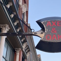 Axe & Oak Whiskey House - Look for this sign and park for free!
