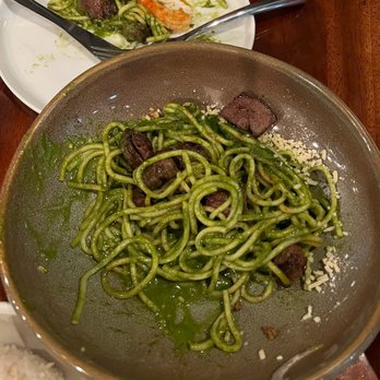 Costa Contemporary Kitchen - 04/19/2022 Pesto pasta (apologies for the messy picture) - Peruvian Near Me - Costa Mesa, California Costa Contemporary Kitchen - 04/19/2022 Pesto pasta (apologies for the messy picture) - Peruvian Near Me - Costa Mesa, California