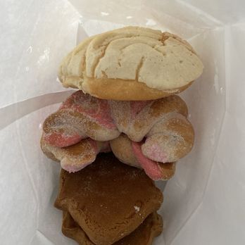 La Esperanza Bakery - The spread. Top concha then cuernito then puerquitos. - Bakeries Near Me - Sacramento, California