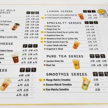 Happy Lemon - Boston - Menu on counter - Coffee & Tea Near Me - Boston, Massachusetts Happy Lemon - Boston - Menu on counter - Coffee & Tea Near Me - Boston, Massachusetts