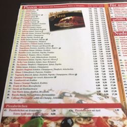 Pizzeria Moena - Speisekarte