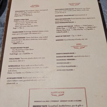 Taco Guild - Menu October 2019 page 2 - Bars Near Me - Phoenix, Arizona