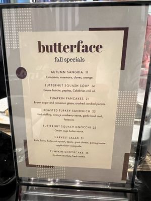 Menu photo 8 Butterface Las Vegas, NV