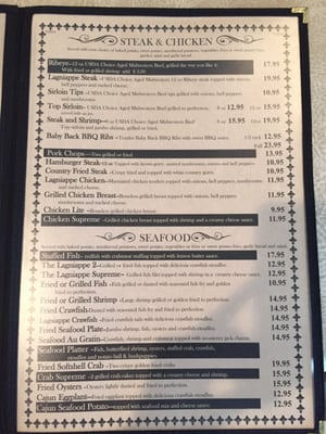 Menu photo 2 Lagniappe Restaurant Springfield, LA