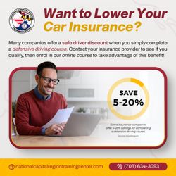 National Capital Region Training Center - Did you know a defensive driving course could help you save on car insurance?