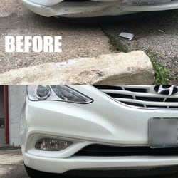 Bumpers Rx Plus - Here's the before and after of my vehicle. The dripping on the bottom is from rain.