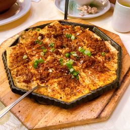Sizzling Spicy Tofu / 铁板包浆豆腐 Sizzling Spicy Tofu / 铁板包浆豆腐