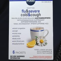 Publix Super Markets - SCORE!!! It's not Theraflu, but it hopefully will work the same.