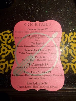 Menu photo 7 Screwdriver Bar Seattle, WA