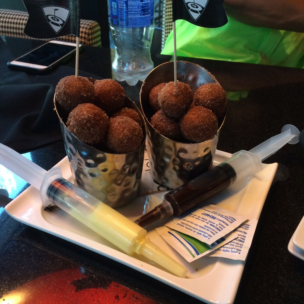 Topgolf - Injectable donut holes - yum! - Golf Near Me - Dallas, Texas Topgolf - Injectable donut holes - yum! - Golf Near Me - Dallas, Texas